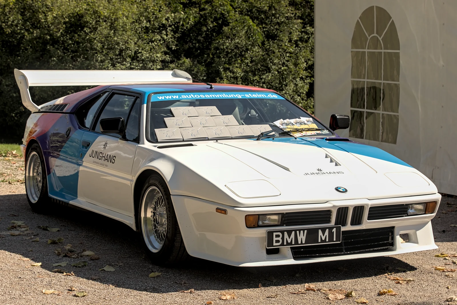 BMW M1 Procar in BMW Motorsport tricolour livery, front three-quarter at Classic-Gala 2022