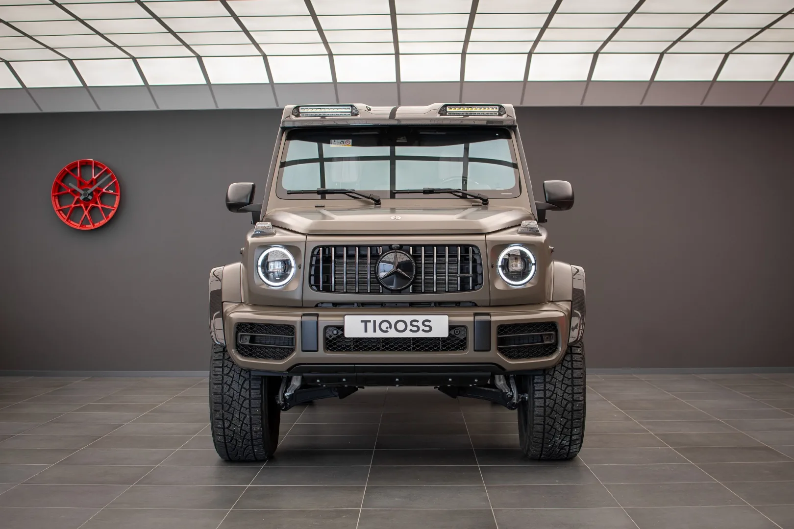 Mercedes-AMG G63 4x4 Squared front view in TIQOSS showroom