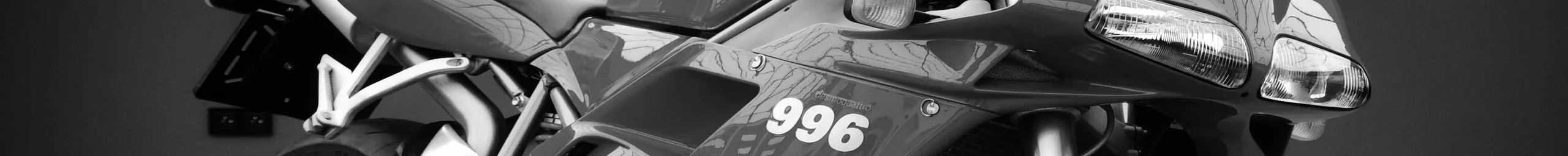 Ducati 996S Black White Profile