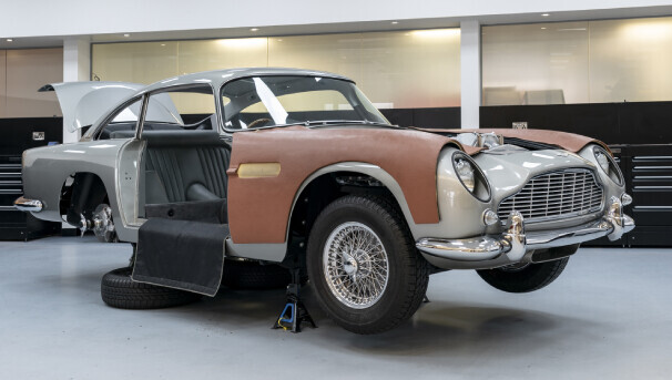 Aston Martin DB5 Goldfinger Continuation under construction at Newport Pagnell