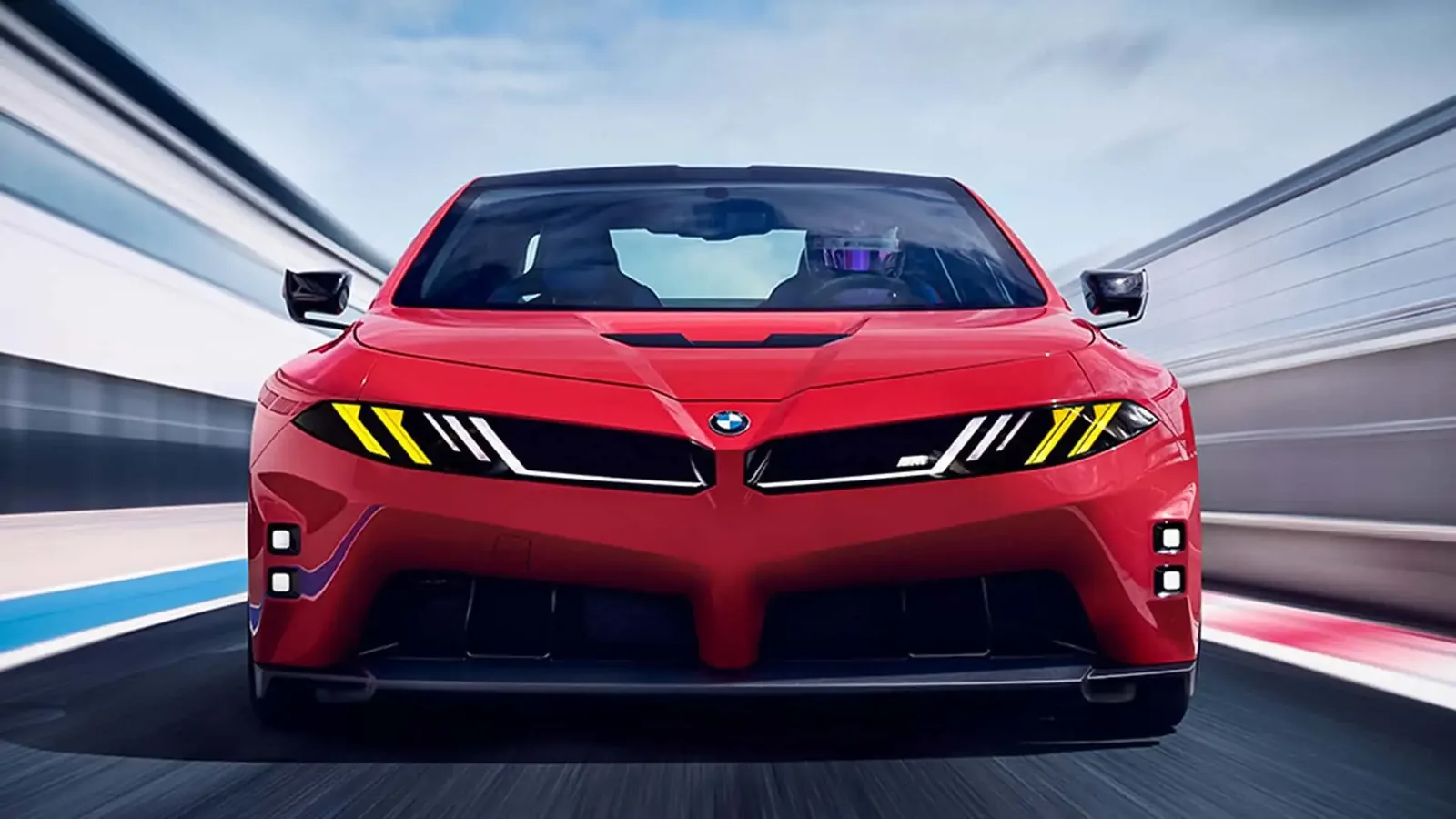 BMW M Concept Neue Klasse in Monza Red — the electric M3 preview revealed at Le Mans