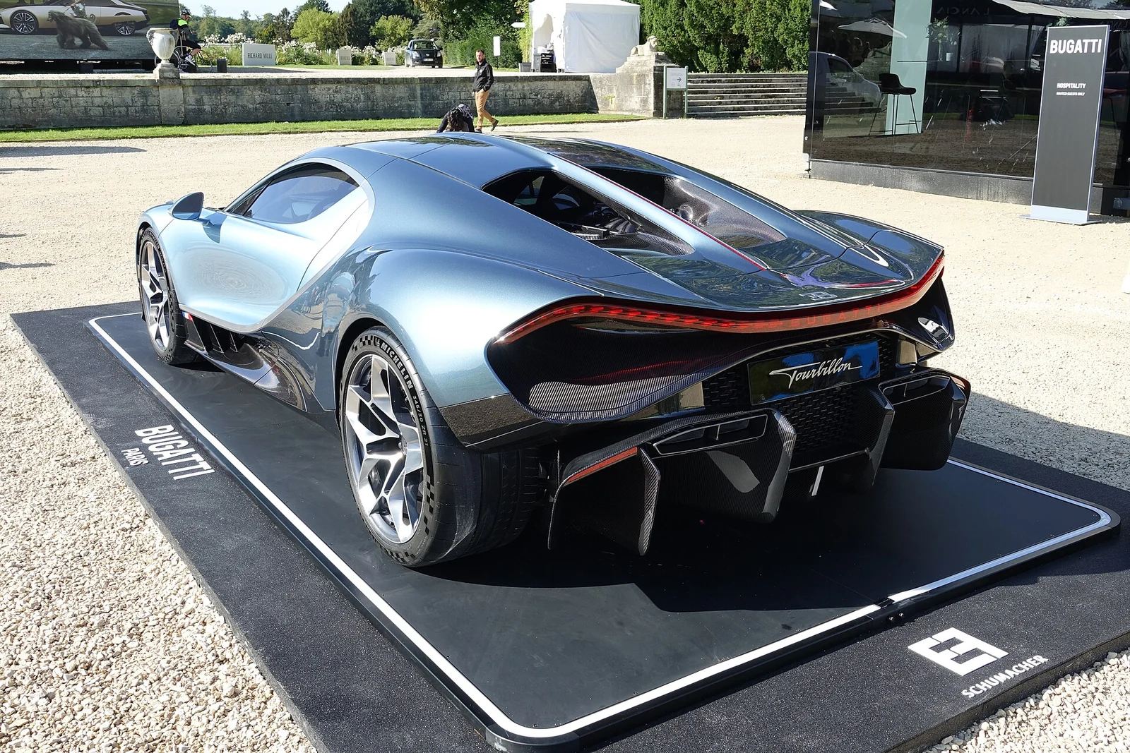 Bugatti Tourbillon side profile in French Racing Blue