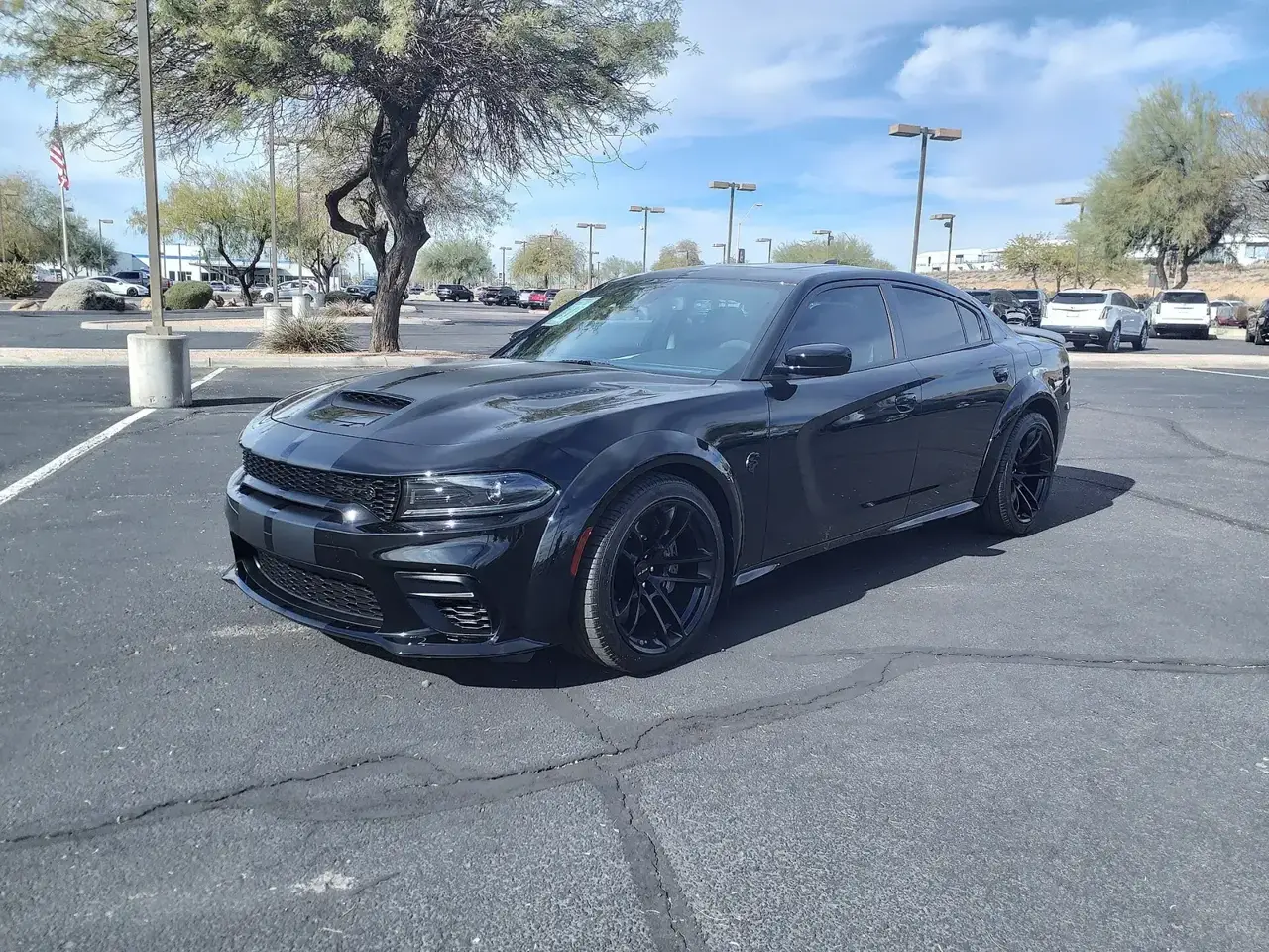 Black Dodge Charger SRT Hellcat Redeye widebody, the modern Charger Dom Toretto drives in Fast X