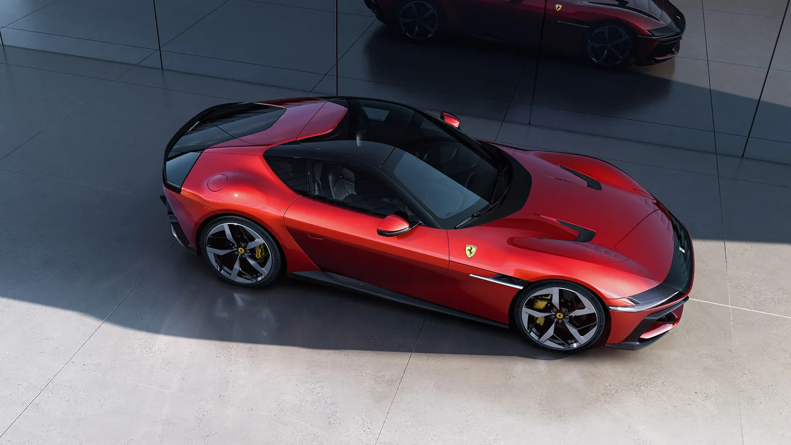 Ferrari 12Cilindri in red — the front-engined naturally aspirated V12 successor to the 812 GTS