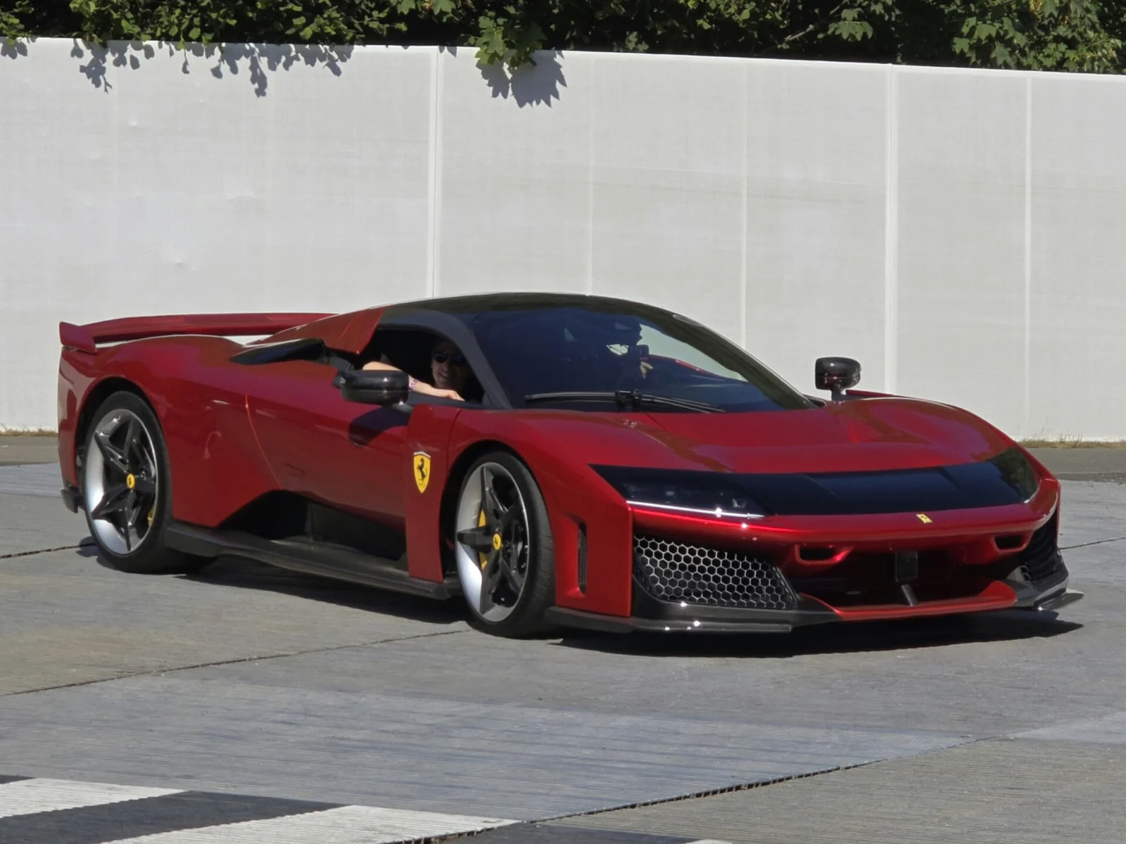 Ferrari F80 at a 2025 public event, front three-quarter
