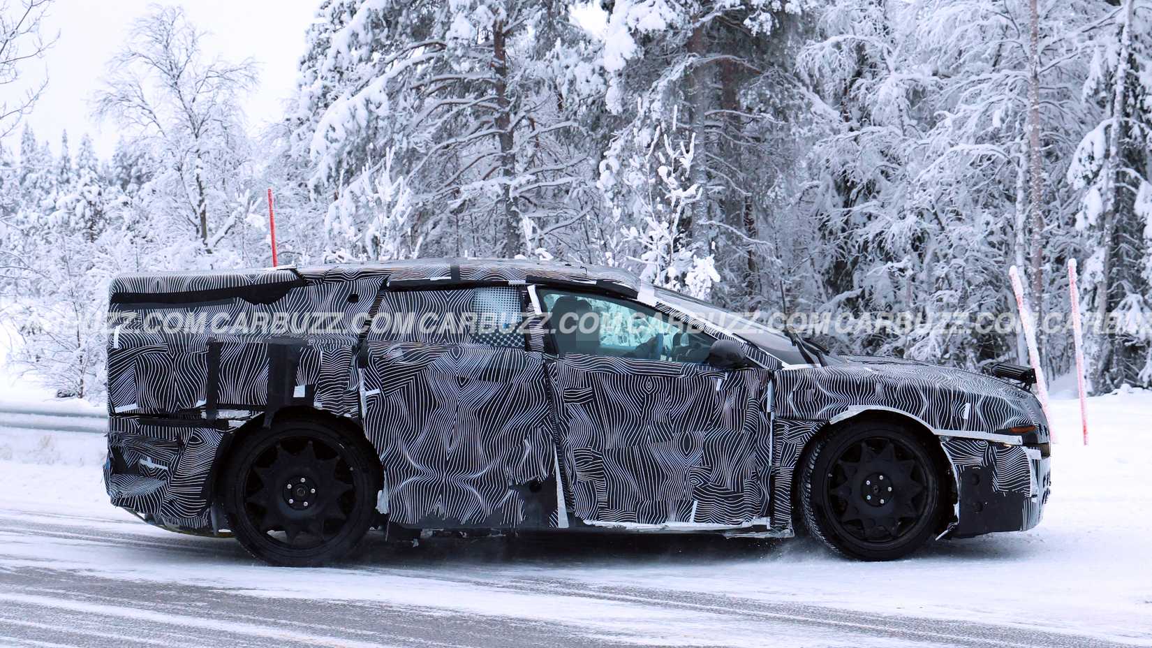 Ferrari Luce prototype spy shot — test mule spotted during road testing
