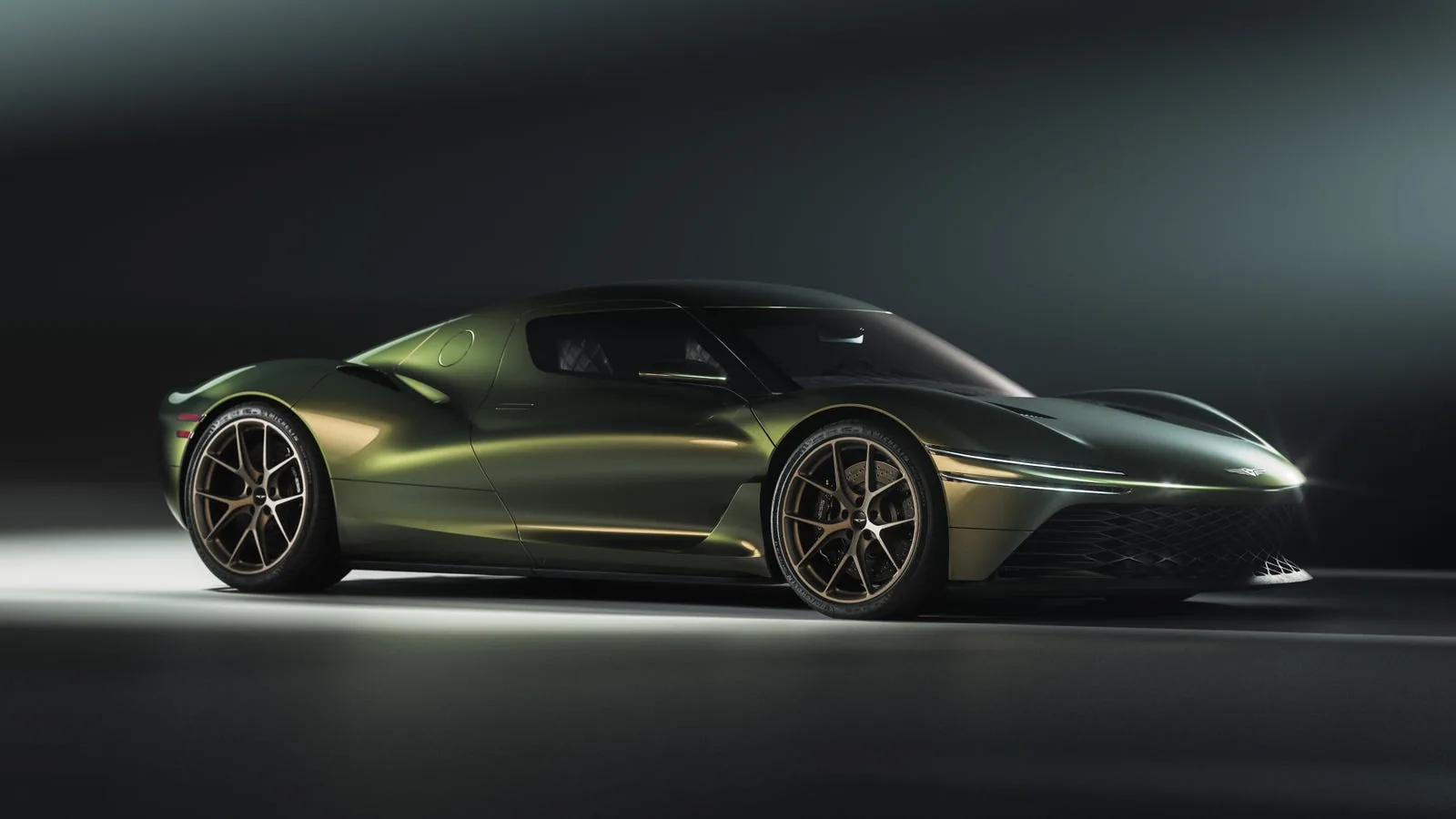 Genesis Magma GT Concept side profile showing mid-engine grand tourer proportions