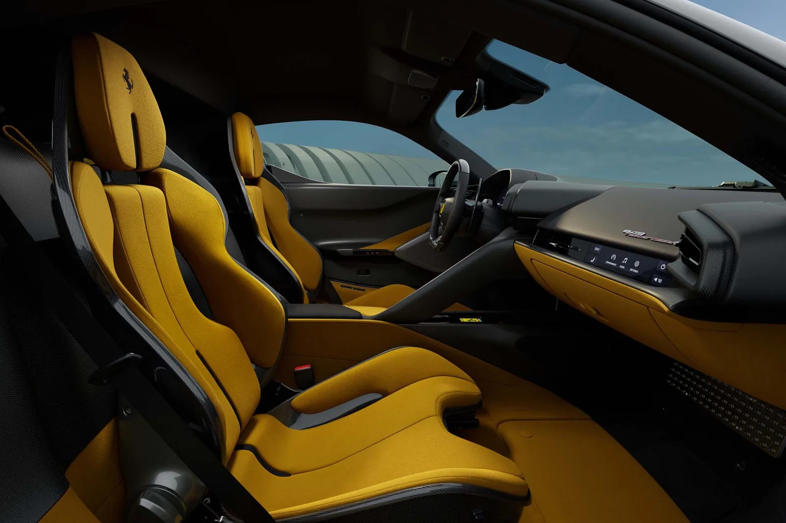 Ferrari 849 Testarossa cockpit interior — driver-focused hybrid Ferrari cabin