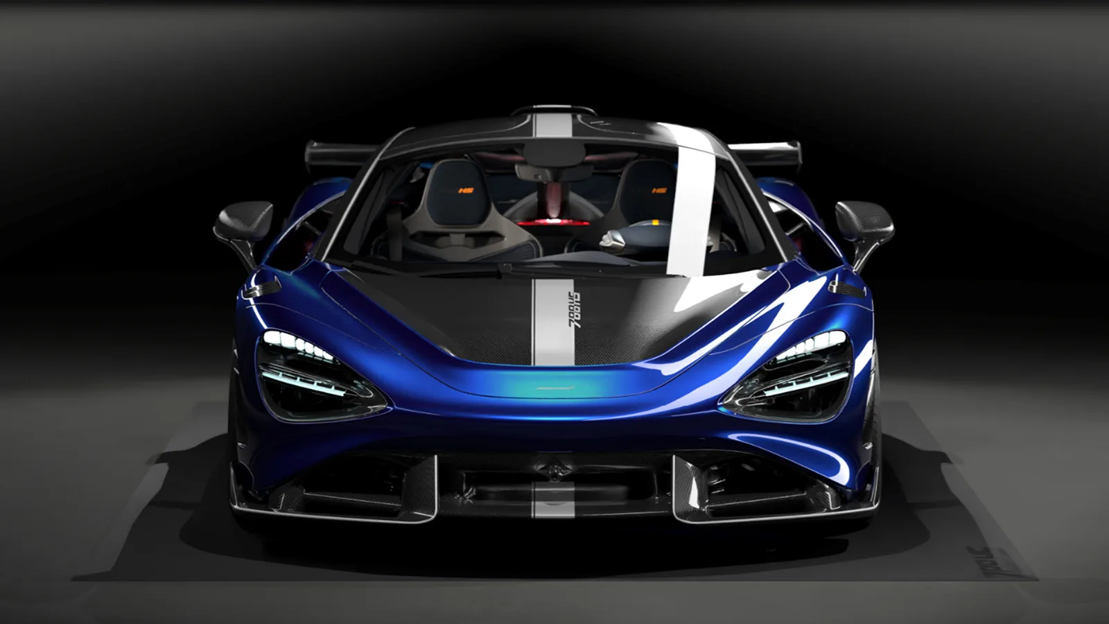 McLaren 788HS profile view showing forged centrelock wheels, wheel spats and enlarged side intakes