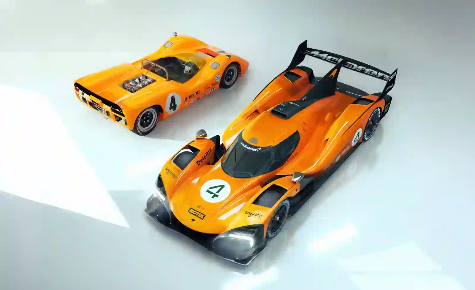 McLaren MCL-HY in the garage during the official 2026 WEC launch — full side view of the LMDh prototype