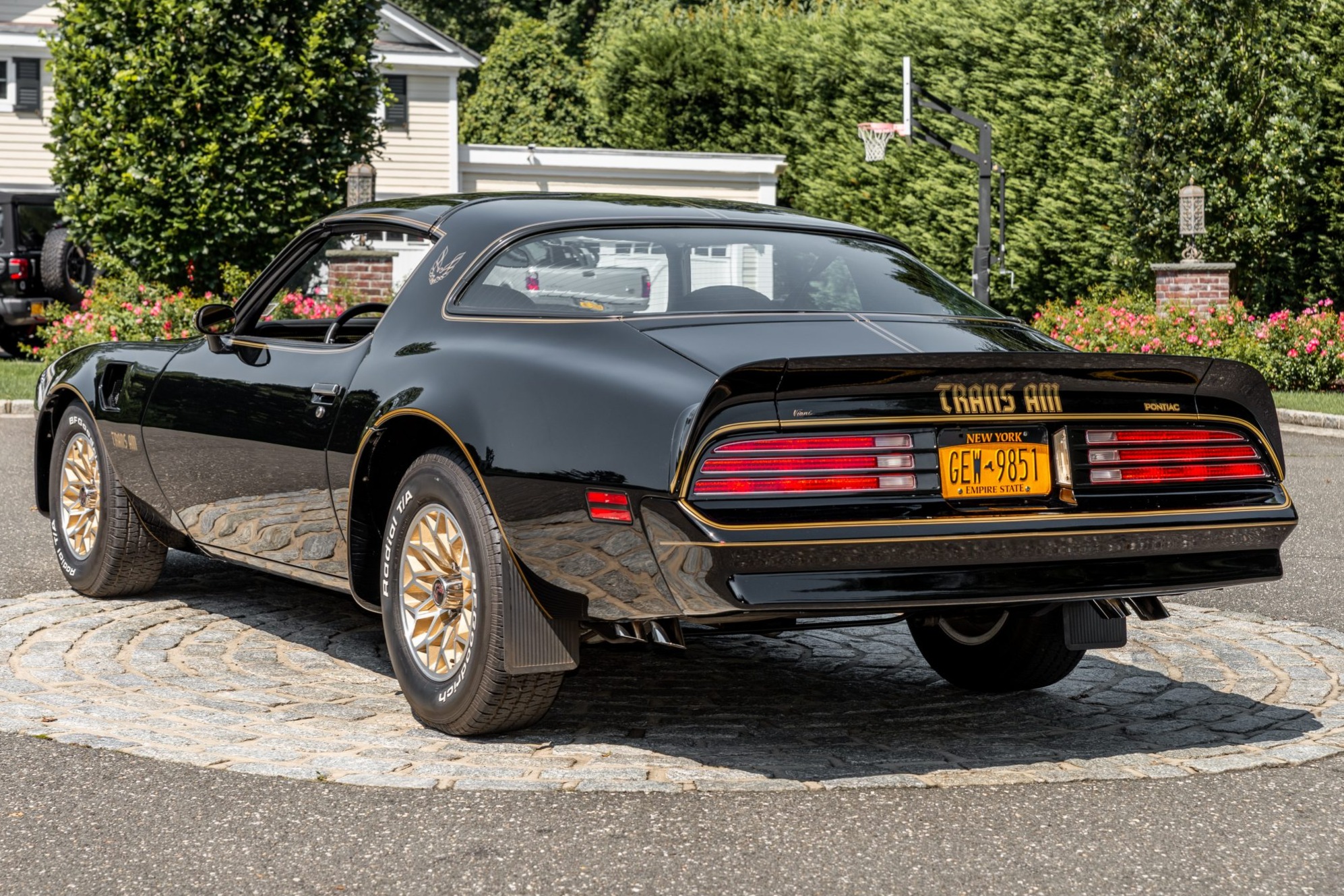1977 Pontiac Firebird Trans Am Special Edition rear three-quarter with gold striping