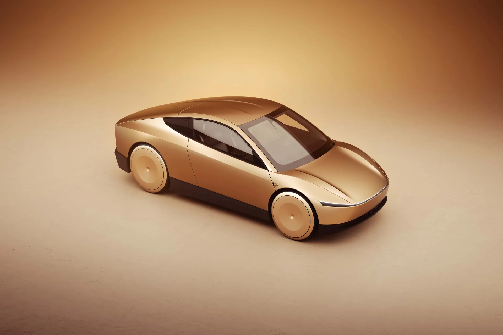 Tesla Cybercab robotaxi, a two-seat autonomous EV with no steering wheel or pedals