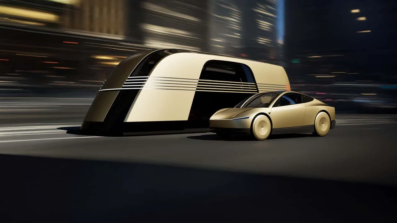 Tesla Robovan, the larger autonomous multi-passenger vehicle revealed alongside the Cybercab