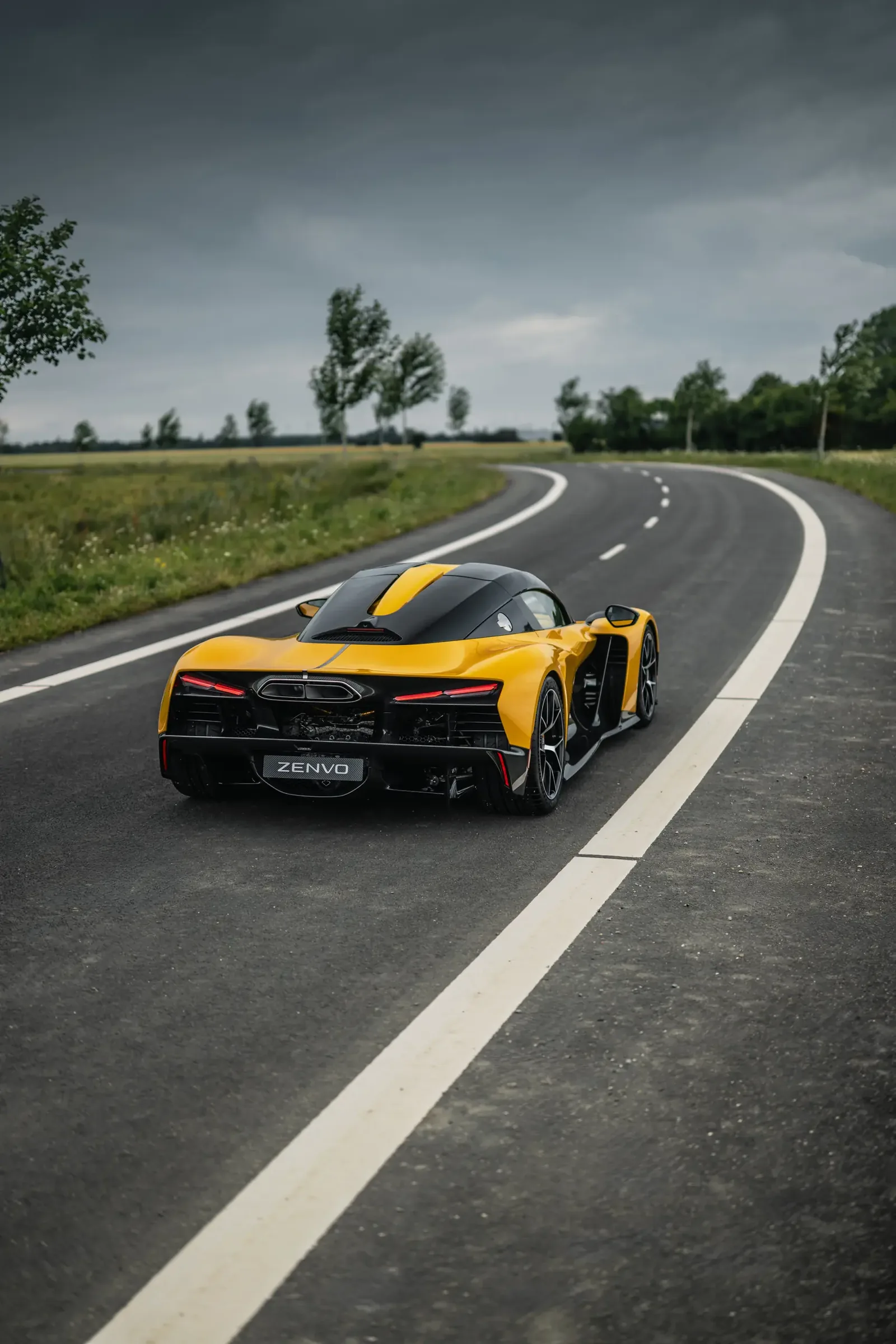 Zenvo Aurora Tur rear view with active aero wing