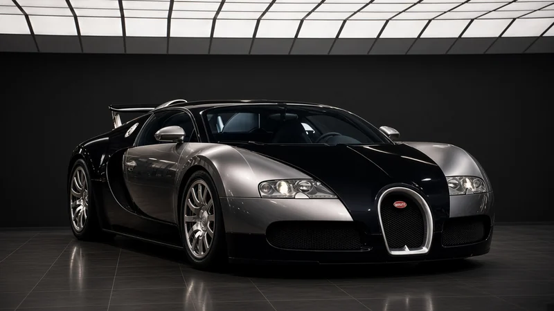 Bugatti Veyron 16.4 coupe, front three-quarter with horseshoe grille