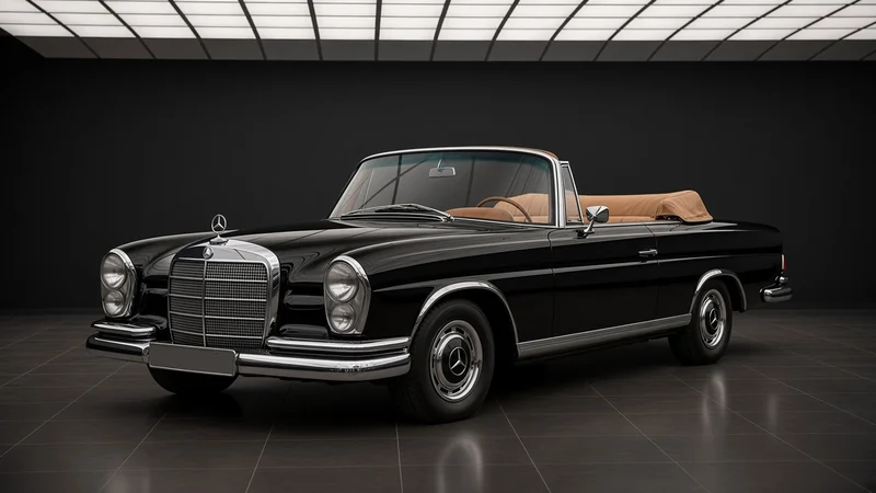Studio concept of a 1965 Mercedes-Benz 220SE Cabriolet