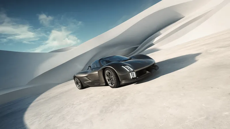 Porsche Mission X concept from 2023, the last Porsche hypercar concept before the Mission S, front three-quarter view