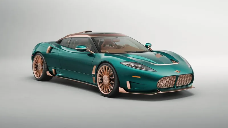 Spyker C8 Preliator XXV in Quail Green with rose-gold accents debuted at The Quail 2026, 789 hp Audi twin-turbo V8, six-speed manual, 25 units