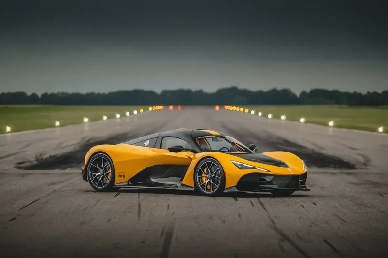 Zenvo Aurora Tur at Goodwood Festival of Speed 2026 — 1,850 hp quad-turbo V12 hybrid production hypercar in yellow, only 100 units, Danish-built
