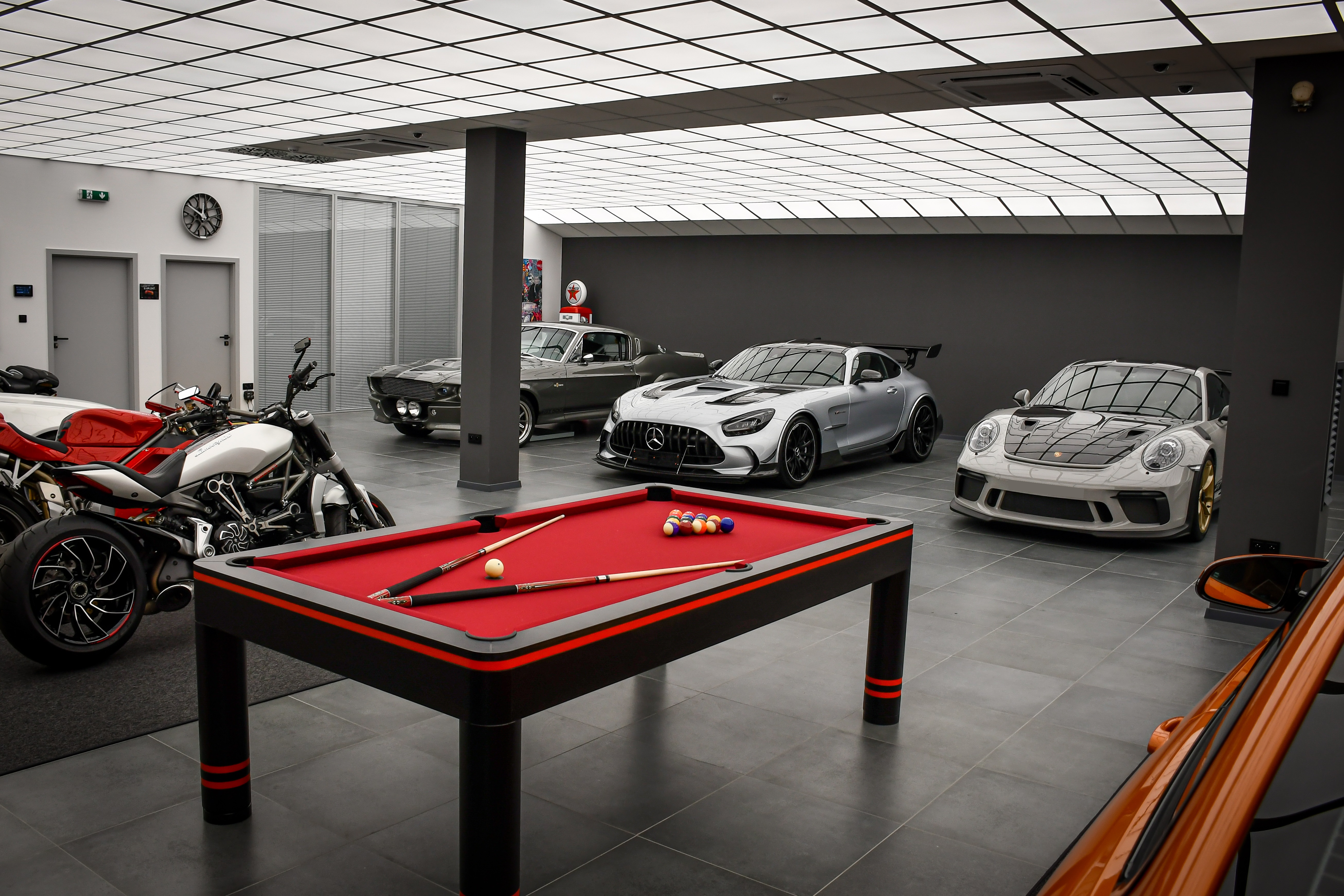 Batman Garage interior wallpaper